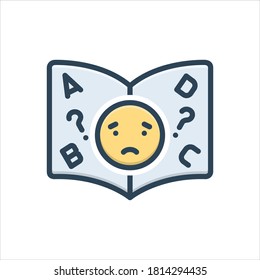 Icono de ilustración de color vectorial para dificultad