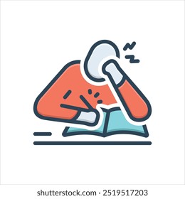 Vector colorful illustration icon for difficulty