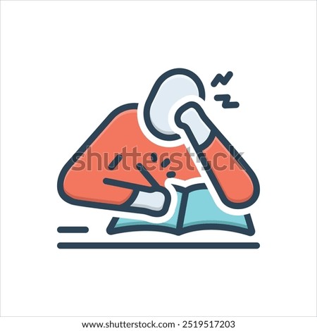 Vector colorful illustration icon for difficulty