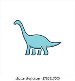Vector colorful illustration icon for dinosaur