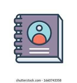 Vector colorful illustration icon for directory