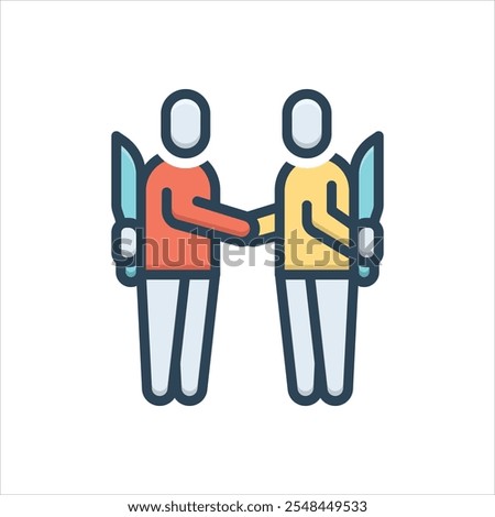 Vector colorful illustration icon for dishonest