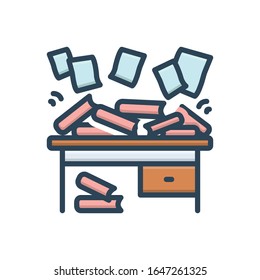 Vector colorful illustration icon for disorganize