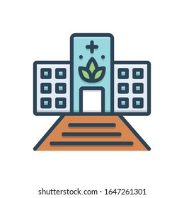 Vector colorful illustration icon for dispensaries