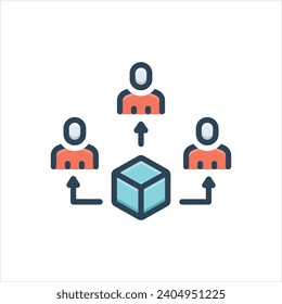 Vector colorful illustration icon for distribution