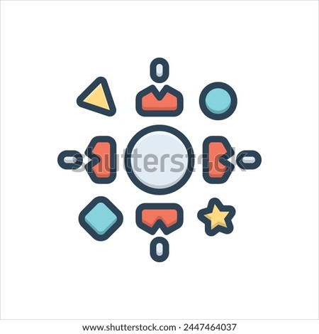 Vector colorful illustration icon for diversity