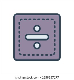Vector colorful illustration icon for divide