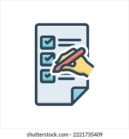 Vector colorful illustration icon for does