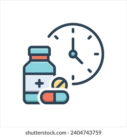 Vector colorful illustration icon for dose