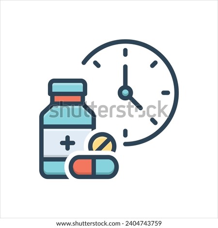 Vector colorful illustration icon for dose