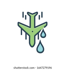 Icono de ilustración de color vectorial para el flujo descendente