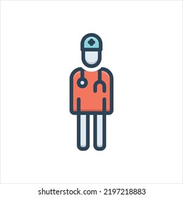 Vector colorful illustration icon for dr