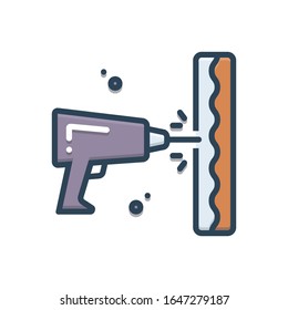 Vector Colorful Illustration Icon For Drill Down