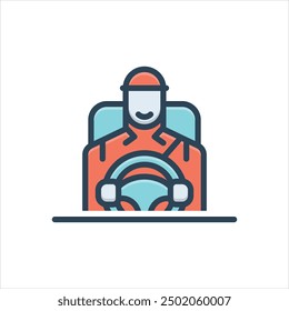 Vector colorful illustration icon for drive