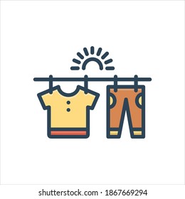 Vector colorful illustration icon for  dry