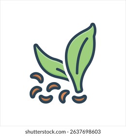 Vector colorful illustration icon for drying leaves