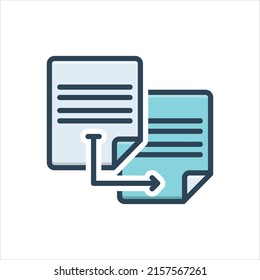 Vector colorful illustration icon for duplicate