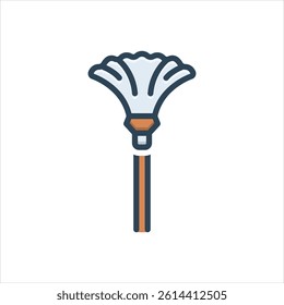 Vector colorful illustration icon for duster