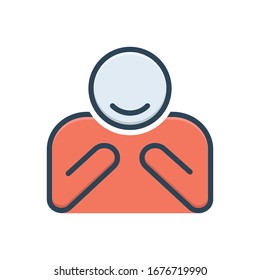 Vector colorful illustration icon for eager