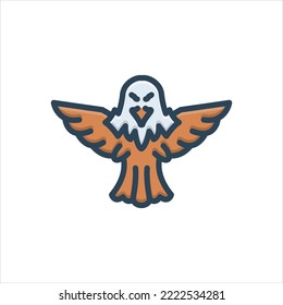 Vektorfarbiges Illustrationssymbol für Adler