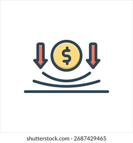 Vector colorful illustration icon for economic resilience