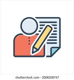 Vector colorful illustration icon for  editors