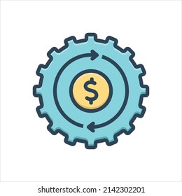 Vector colorful illustration icon for effectively