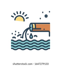 Vector colorful illustration icon for effluent