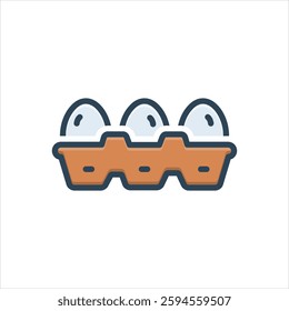 Vector colorful illustration icon for eggs