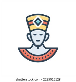 Vector colorful illustration icon for egyptian 