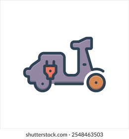 Vector colorful illustration icon for electric