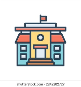 Icono de ilustración de color vectorial para elemental