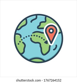 Vector colorful illustration icon for elsewhere