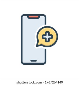 Icono de ilustración de color vectorial para emergencia