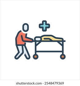 Ícone de ilustração colorido vetorial para emergência