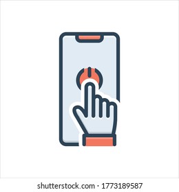 Vector colorful illustration icon for enable
