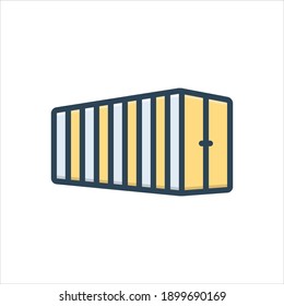 Vector colorful illustration icon for  enclosed