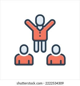 Vector colorful illustration icon for encouraged