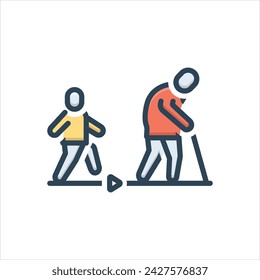 Vector colorful illustration icon for end of life