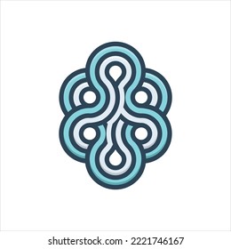 Icono de ilustración de color vectorial para interminables
