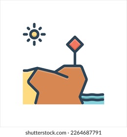 Vector colorful illustration icon for ends