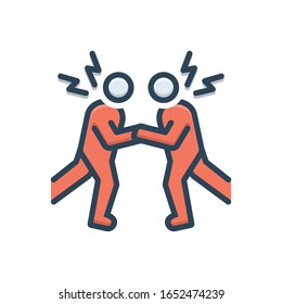 Icono de ilustración de color vectorial para los enemigos