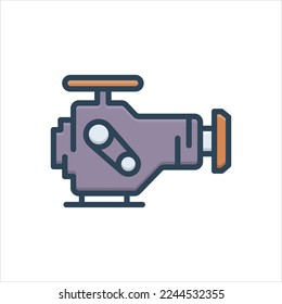 Icono de ilustración de color vectorial para el motor