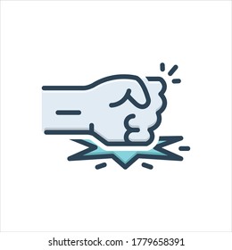 Vector colorful illustration icon for enough