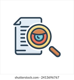 Vector colorful illustration icon for evidence