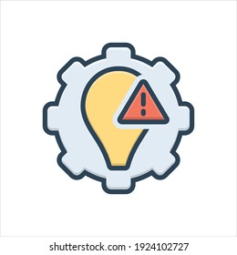 Vector colorful illustration icon for  exceptions