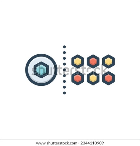 Vector colorful illustration icon for excluding