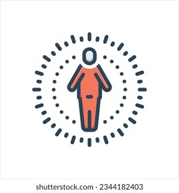 Vector colorful illustration icon for exist