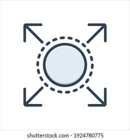 Vector colorful illustration icon for  expanded