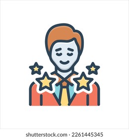 Vector colorful illustration icon for experience